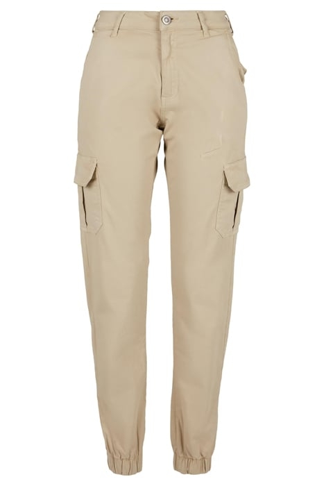 LADIES HIGH WAIST CARGO PANTS CONCRETE 4