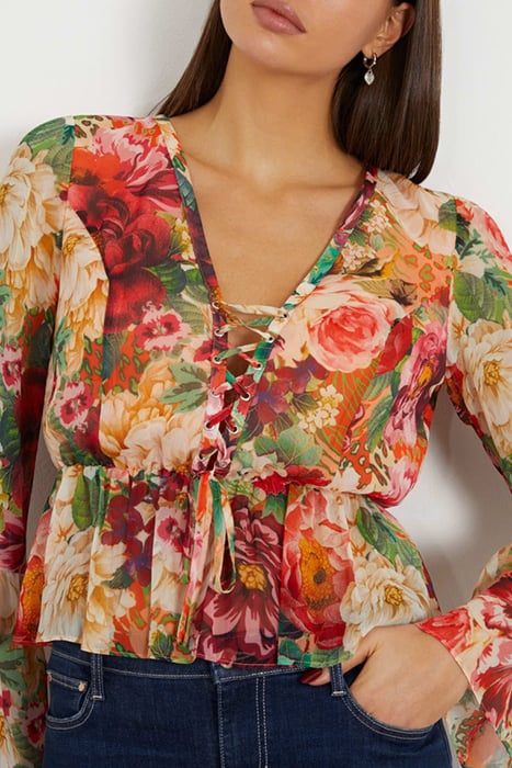 LS DEMI TOP PEONY ANIMAL PRINT 6