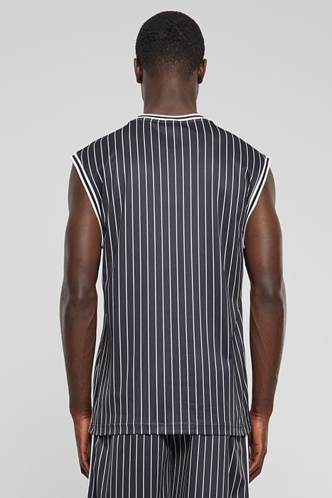 STRIPED MESH TANKTOP BLACK/WHITE 2