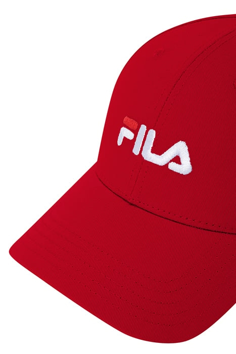 BRASOV 6 PANEL CAP WITH LINEAR LOGO - STRAP BACK TRUE RED 3