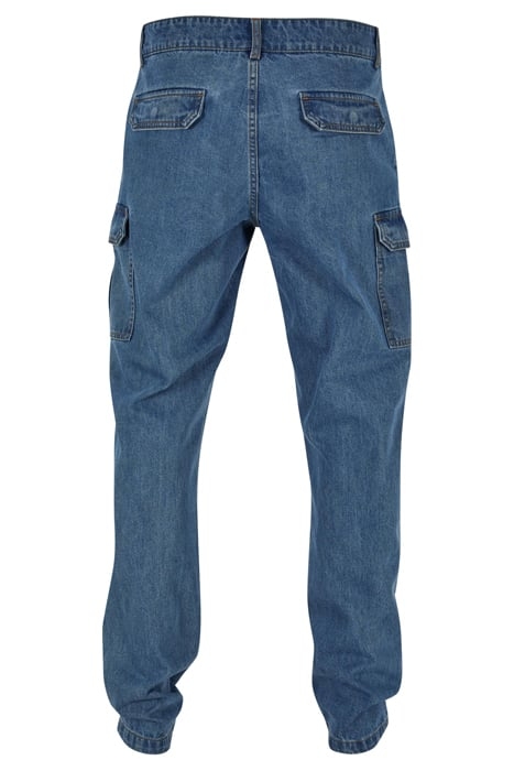 STRAIGHT LEG CARGO JEANS LIGHT BLUE WASHED 5