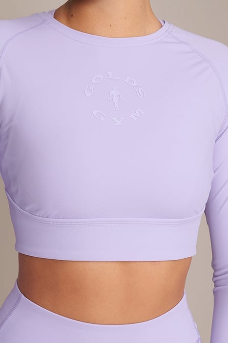 HELEN - WOMEN'S CROPPED LONGSLEEVE TOP LAVENDER 4