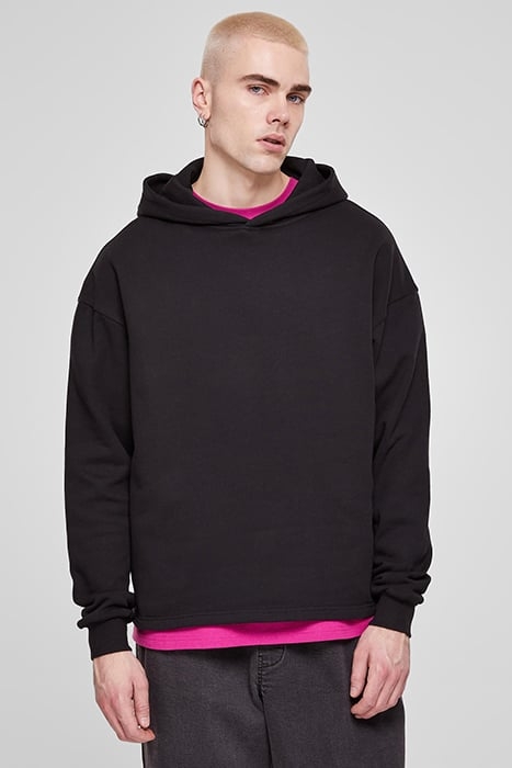 ORGANIC LOOSE HOODY BLACK 1