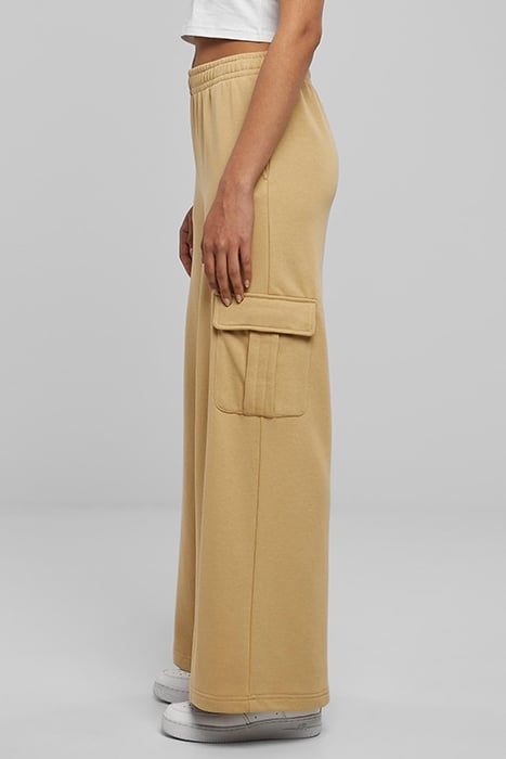 LADIES HIGHWAIST WIDE LEG CARGO TERRY PANTS UNIONBEIGE 6
