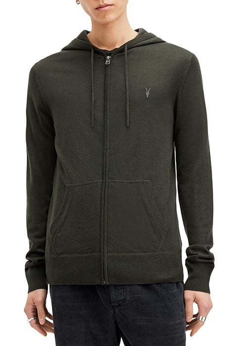 MODE MERINO ZIP HOOD GRANGE GREEN 1
