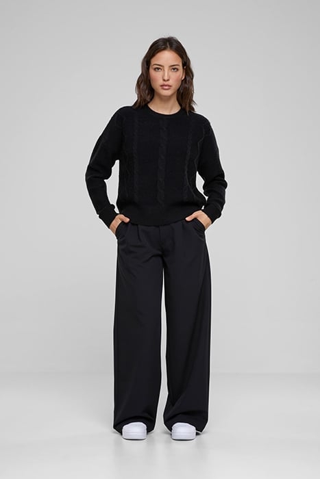 LADIES CABEL KNIT SWEATER BLACK 3