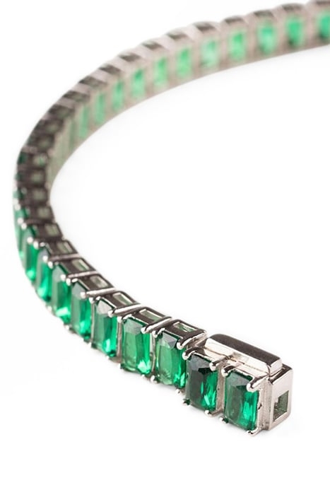 HATTON LABS – EMERALD CUT TENNIS BRACELET SILVER/EMERALD 3