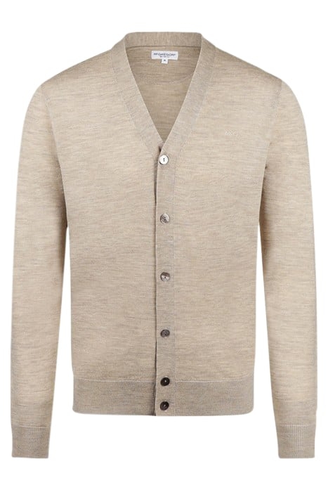 FINE MERINO CLASSIC CARDIGAN SAND 4