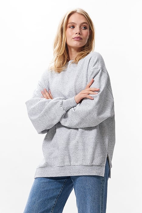 RELAXED SWEATER GREY MELANGE 1