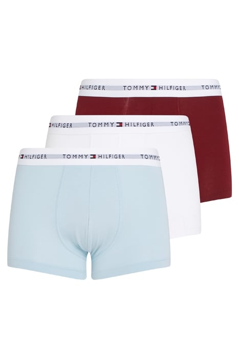 3 PACK TRUNK BOXERS DEEP ROUGE/BREEZY BLUE/WHITE 1