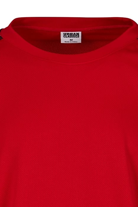 OVERSIZED STRIPES MESH TEE CITYRED 8