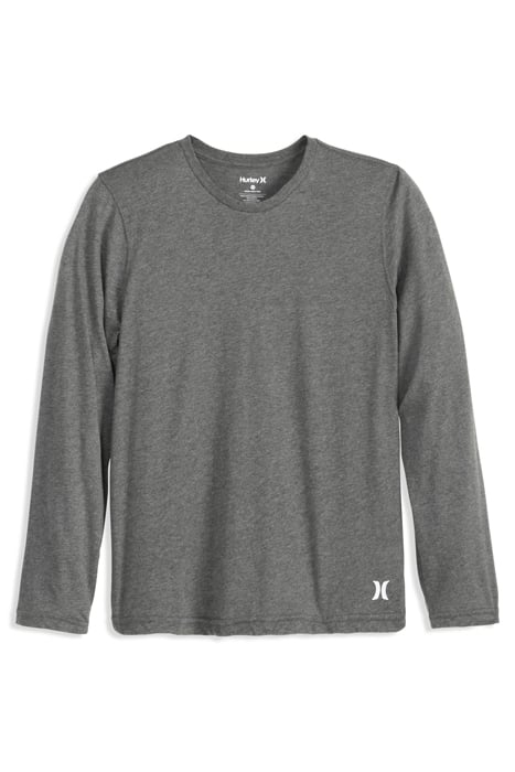 HURLEY MEN'S 1PK CREWNECK LS T MEDIUM GREY 1