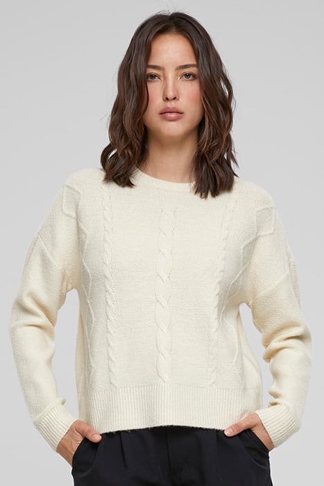 LADIES CABEL KNIT SWEATER SAND 1