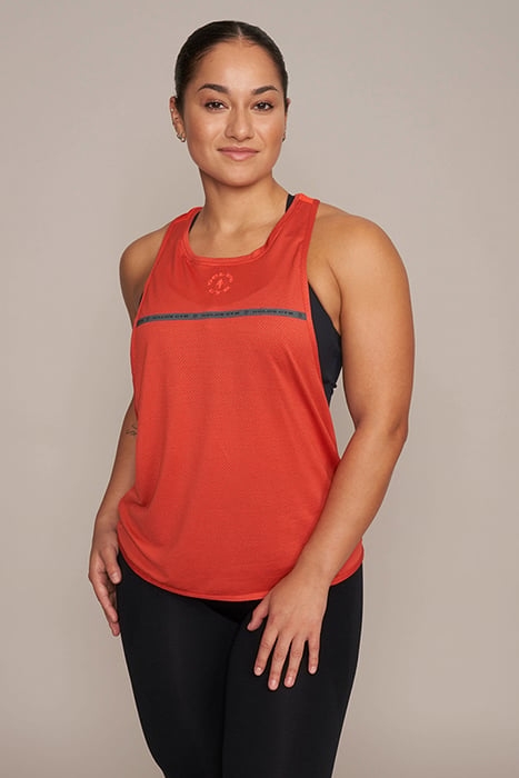 MARY LOU - WOMEN'S LOOSE-FIT TANK TOP ORANGE 1