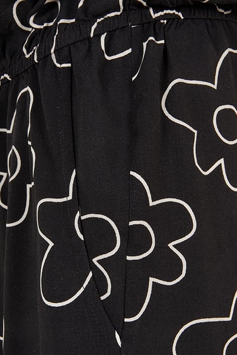 LADIES VISCOSE BANDEAU JUMPSUIT BLACKFLOWER 8