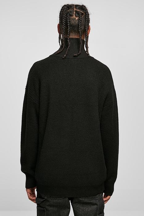 OVERSIZED KNITTED TROYER BLACK 2