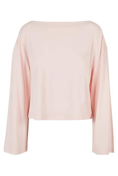 LADIES SHORT MODAL BATEAU NECKLINIE LONGSLEEVE PINK 4