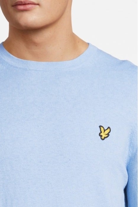 COTTON MERINO CREW JUMPER LIGHT BLUE 4