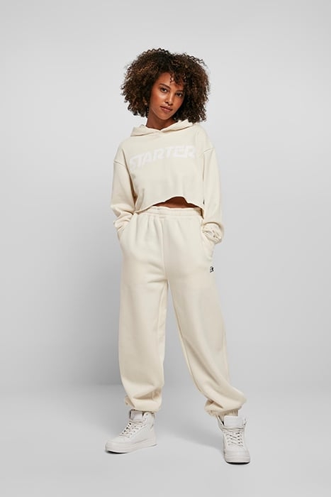 LADIES STARTER CROPPED HOODY PALEWHITE 3