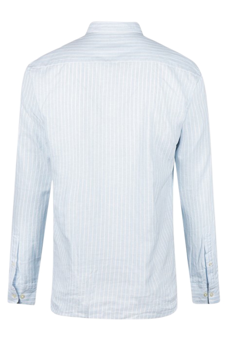 COTTON LINEN STRIPE SHIRT LIGHT BLUE 5