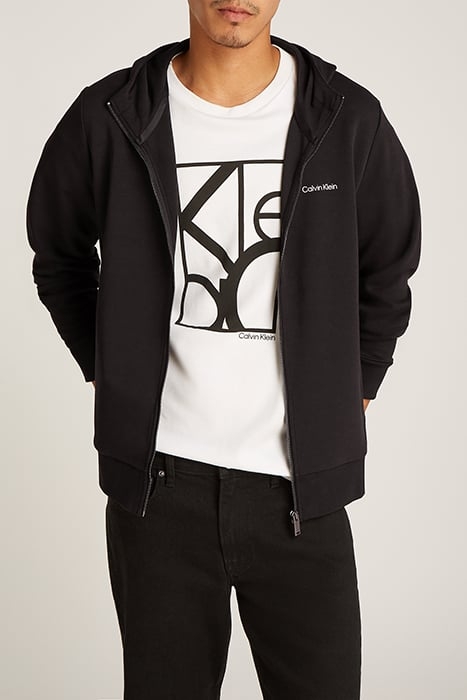 MICRO LOGO REPREVE HOODIE JACKET CK BLACK 1