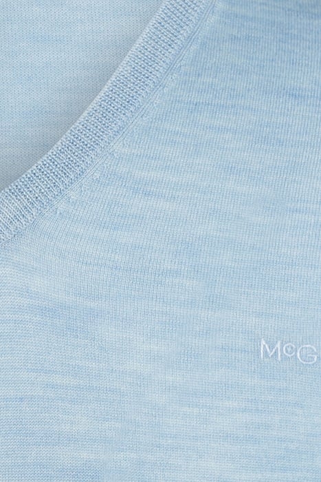 FINE MERINO V-NECK SWEATER LIGHT BLUE 7