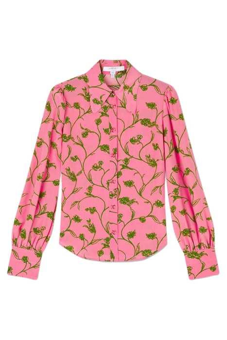 SONYA CREPE BUTTON-DOWN SHIRT PALE MINT 4