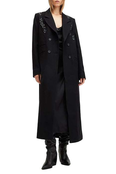 ELLEN EMBELLISH COAT BLACK 1