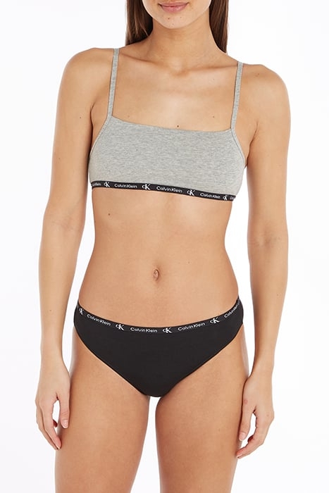 UNLINED BRALETTE 2PK BLACK/GREY HEATHER 3