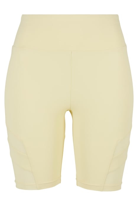 LADIES HIGH WAIST TECH MESH CYCLE SHORTS SOFTYELLOW 4