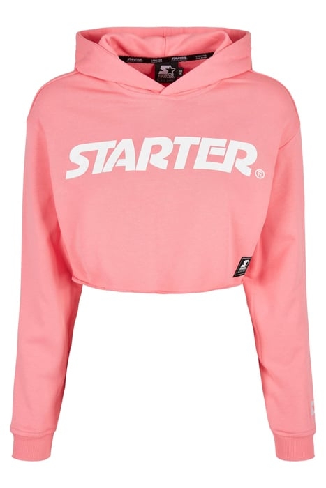 LADIES STARTER CROPPED HOODY PINKGRAPEFRUIT 4