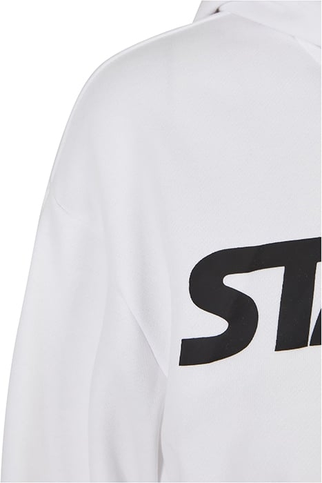 LADIES STARTER CROPPED HOODY WHITE 3