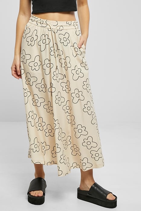 LADIES VISCOSE MIDI SKIRT SOFTSEAGRASSFLOWER 1