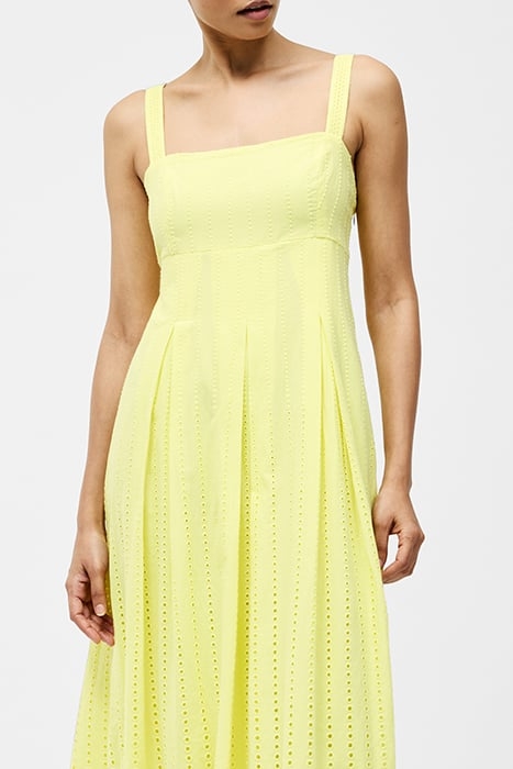 BRODERIE STRAP DRESS M SS25 SZ18 LEMON GELATO 3