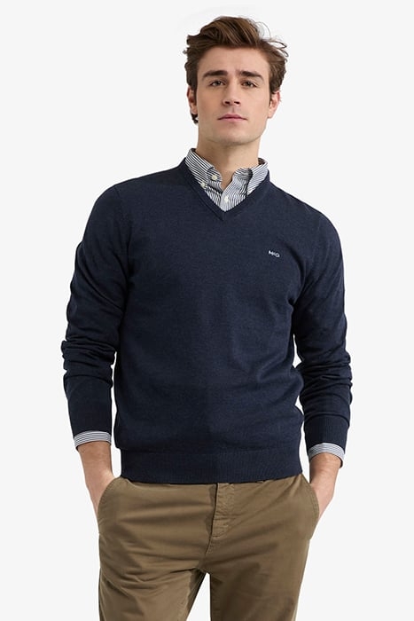 V-NECK SWEATER NAVY 1
