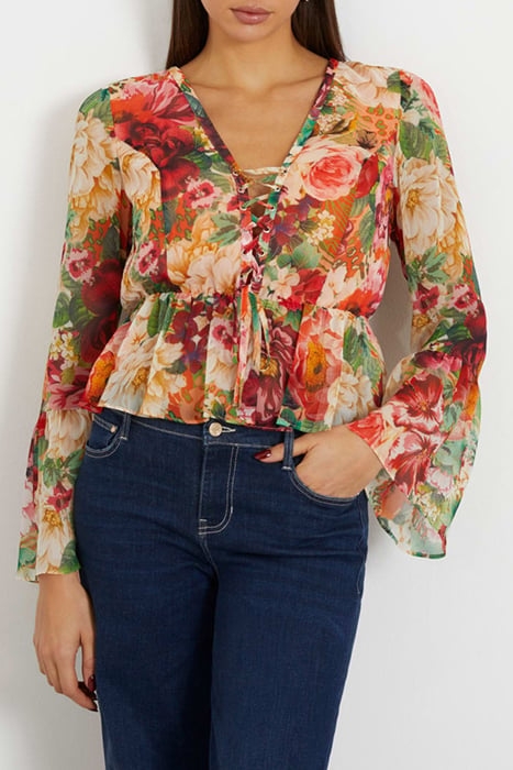 LS DEMI TOP PEONY ANIMAL PRINT 1