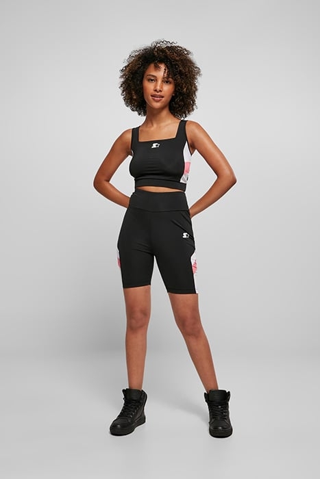 LADIES STARTER CYCLE SHORTS BLACK/WHITE 3