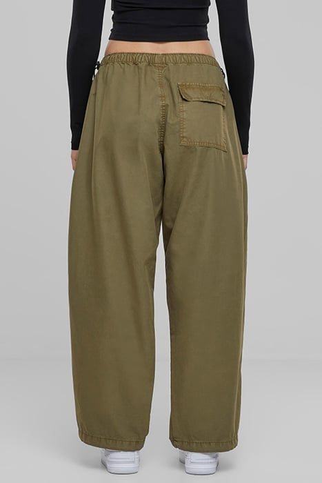 LADIES COTTON PARACHUTE PANTS TINIOLIVE 2