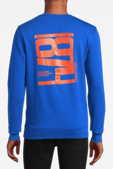 VERTICAL 1874 GRAPHIC CREW NECK SWEATSHIRT BRIGHT BLUE 2