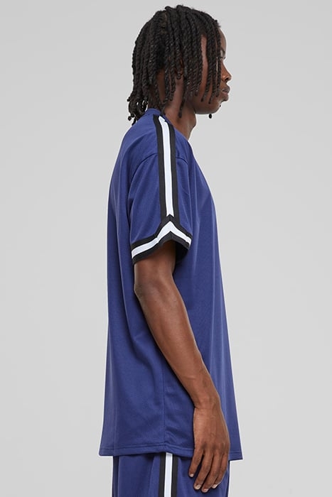 OVERSIZED STRIPES MESH TEE DARKBLUE 7