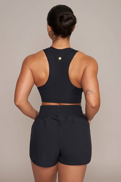 LAURA - WOMEN'S CROPPED SLEEVELESS TOP BLACK 2