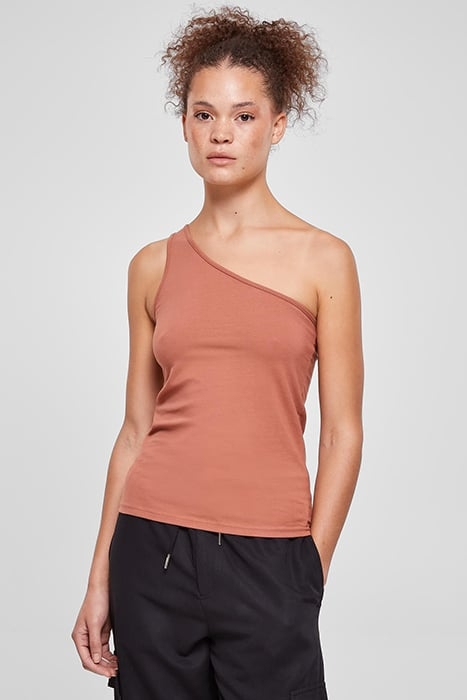 LADIES ASYMMETRIC TOP TERRACOTTA 1