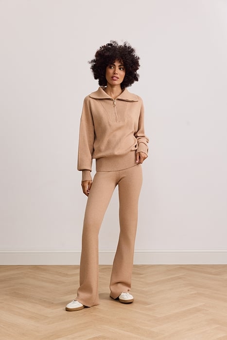 OLLY FLARED PANTS CAMEL 1