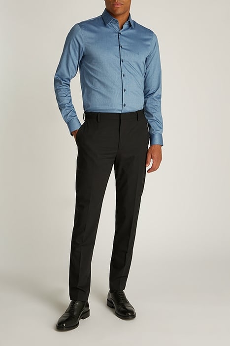 NON IRON TEXTURE SLIM FIT SHIRT MEDIEVAL BLUE 3