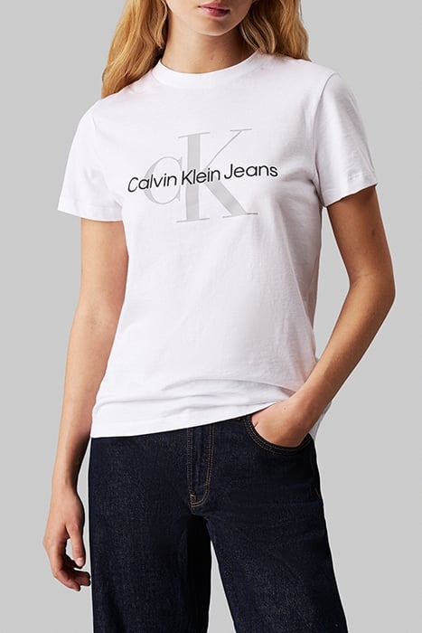 CALVIN KLEIN SS MONOLOGO REGULAR FIT CREWNECK T-SHIRT WHITE 1