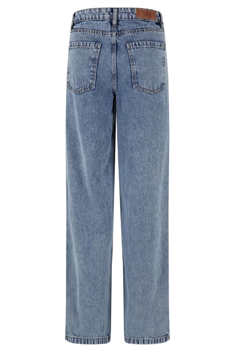 LADIES DISTRESSED 90'S WIDE LEG DENIM PANTS VINTAGE LIGHTBLU 5