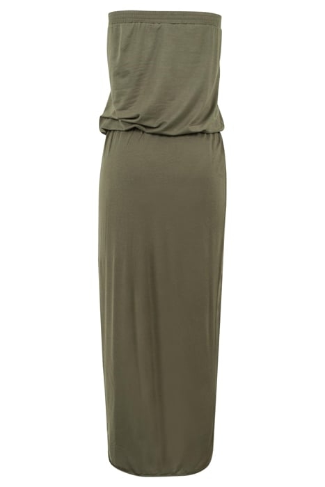 LADIES VISCOSE BANDEAU DRESS OLIVE 4