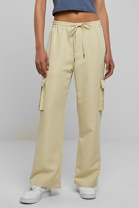 LADIES VICOSE STRAIGHT LEG CARGO PANTS CONCRETE 1