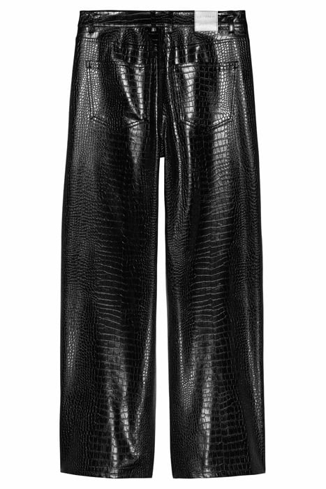 LOOSE FIT TROUSERS IN VEGAN LEATHER BLACK 5