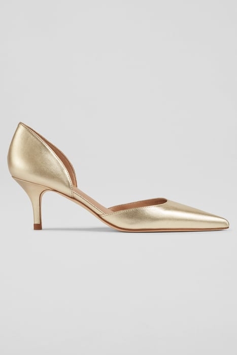 HARLEY POINTED PUMP PALE GOLD 1